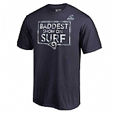 Men's Rams Navy 2018 NFL Playoffs Baddest Show On Surf T-Shirt,baseball caps,new era cap wholesale,wholesale hats